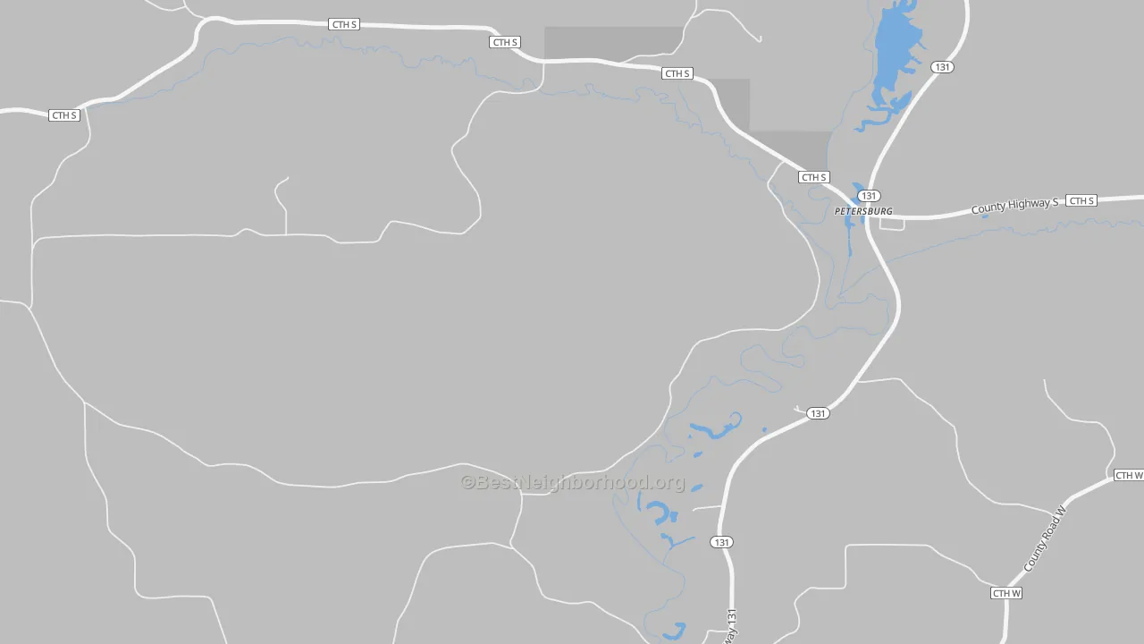 Transit Grade map of Petersburg, WI