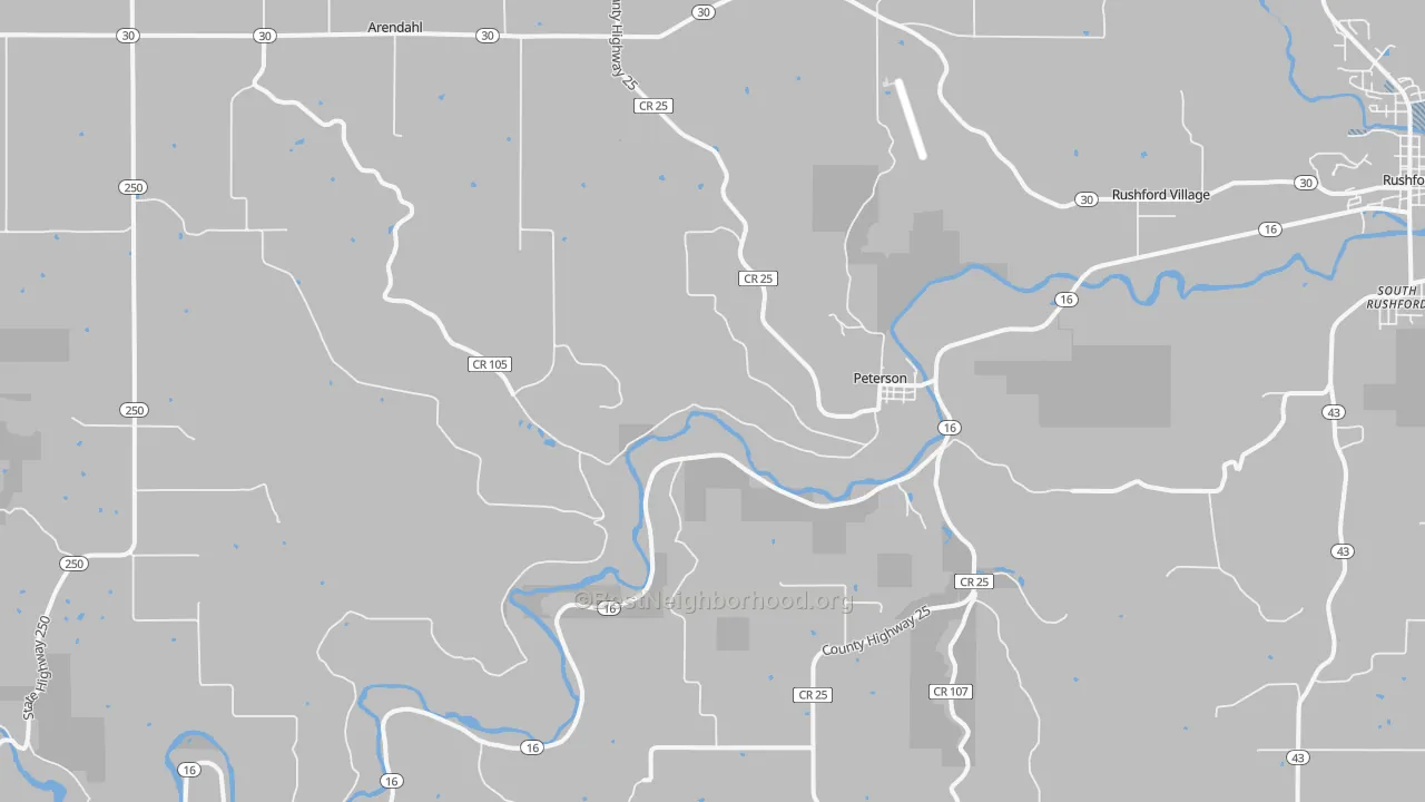 Transit Grade map of Peterson, MN