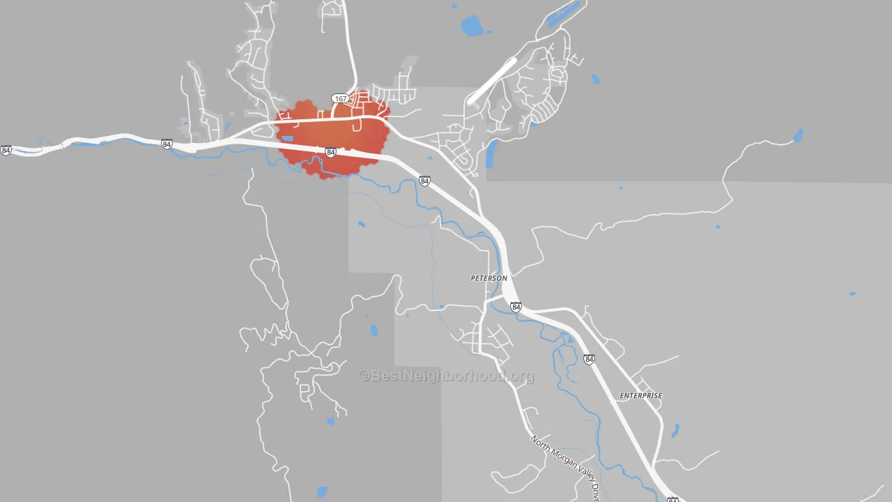 Transit Grade map of Peterson, UT
