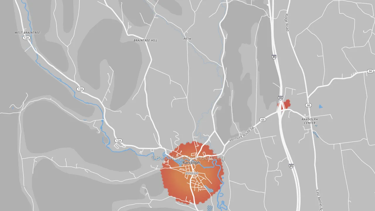 Transit Grade map of Peth, VT