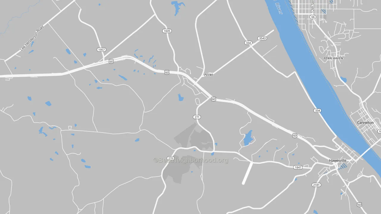 Transit Grade map of Petri, KY