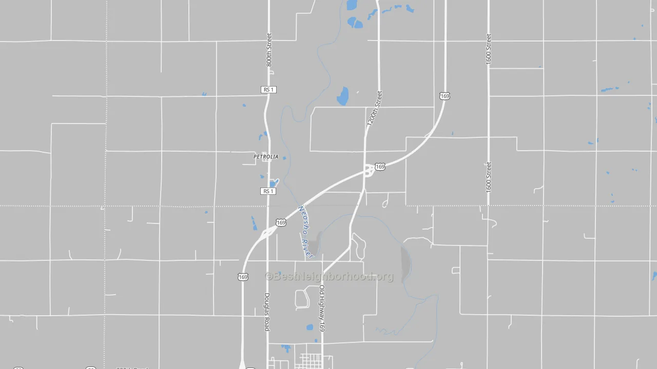 Transit Grade map of Petrolia, KS