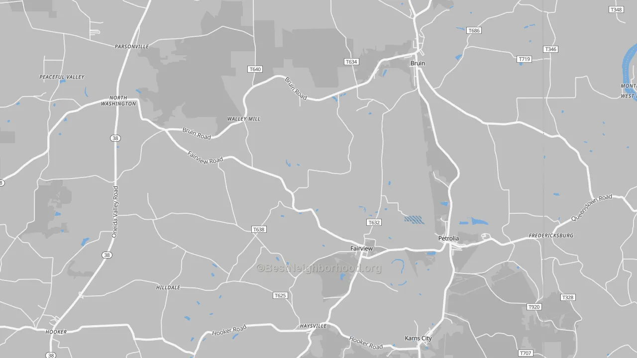 Transit Grade map of Petrolia, PA