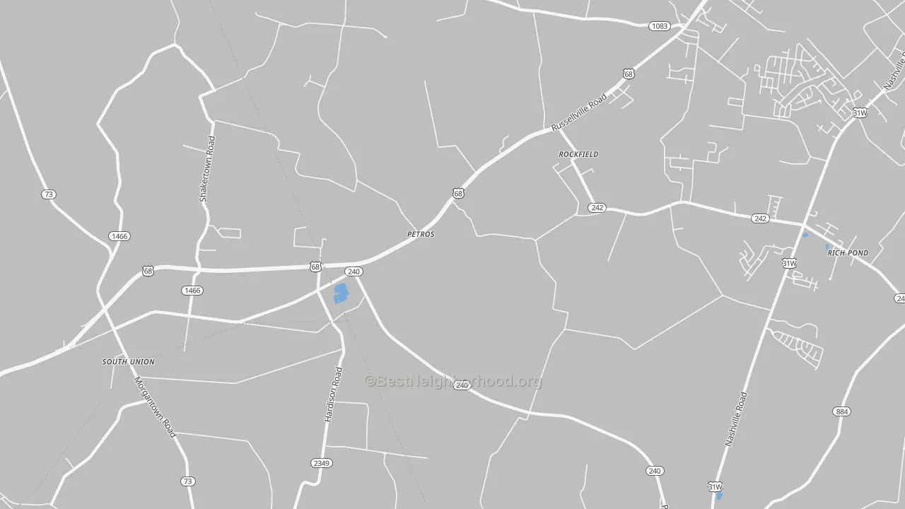 Transit Grade map of Petros, KY