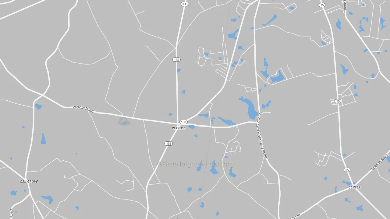 Transit Grade map of Petross, GA