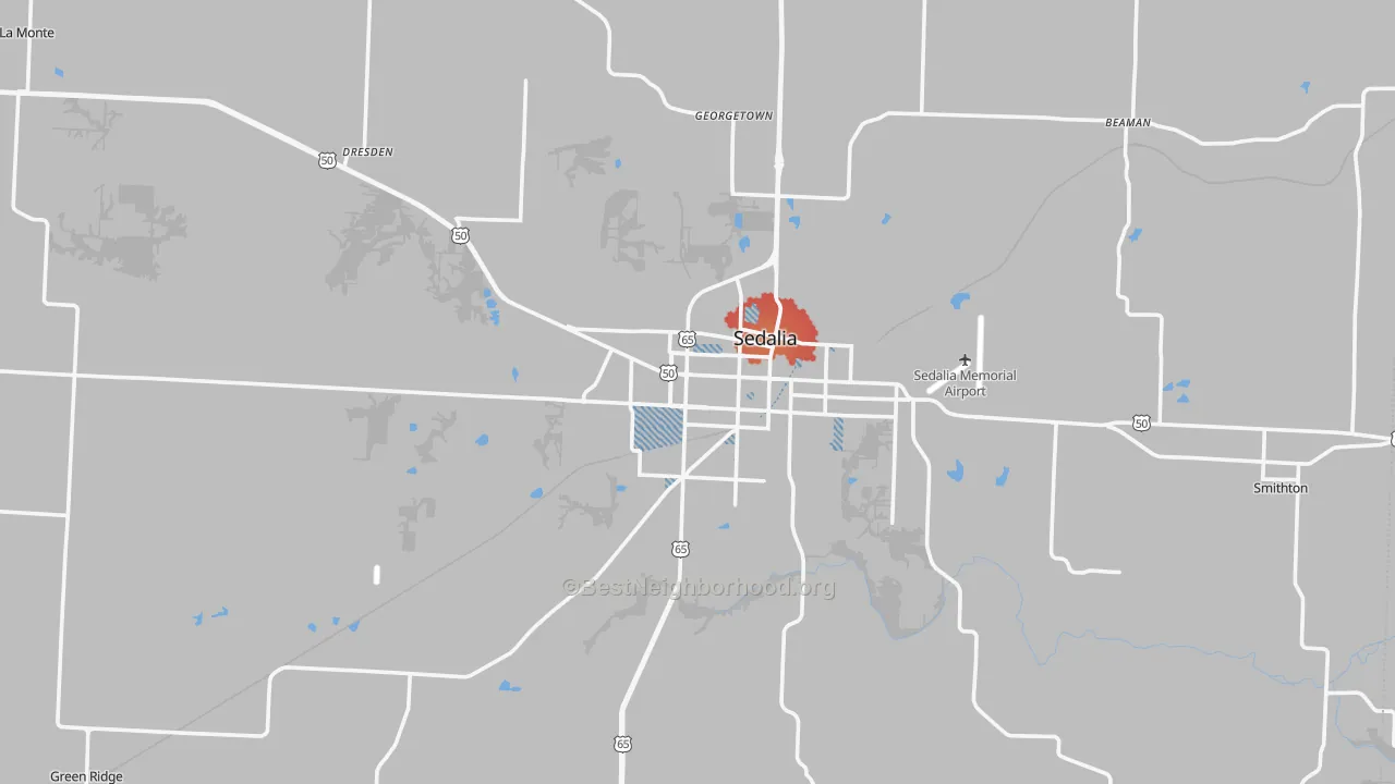 Transit Grade map of Pettis County, MO