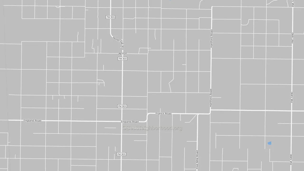 Transit Grade map of Pettit, TX