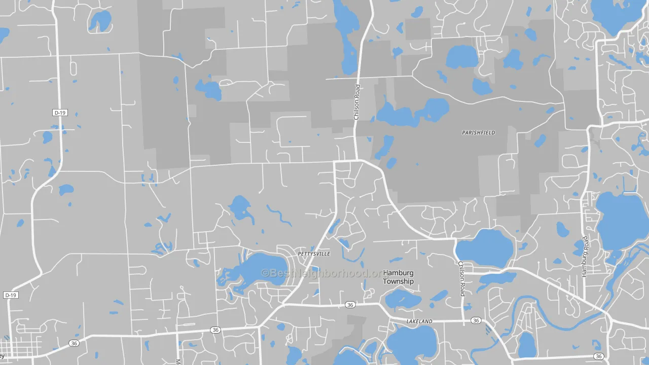 Transit Grade map of Pettysville, MI