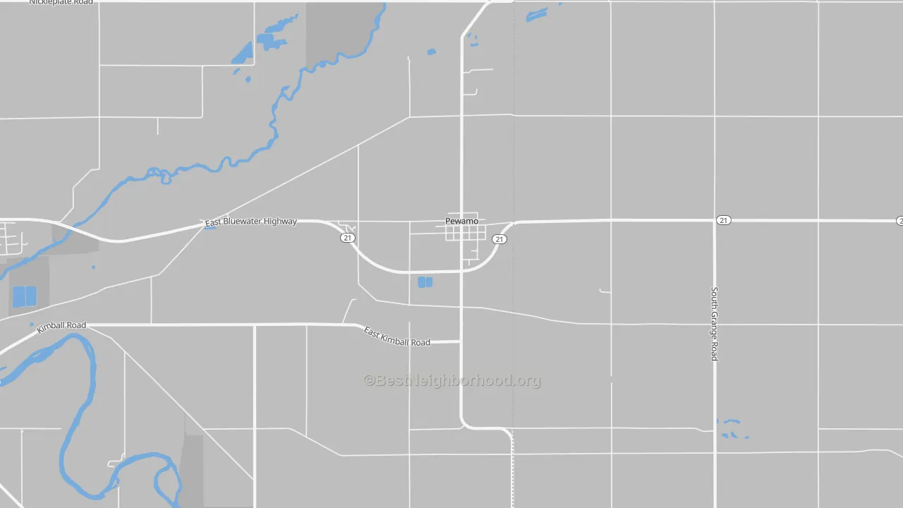 Transit Grade map of Pewamo, MI