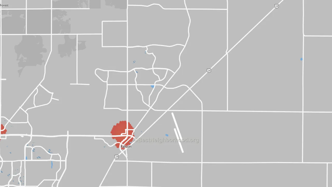 Transit Grade map of Peyton, CO