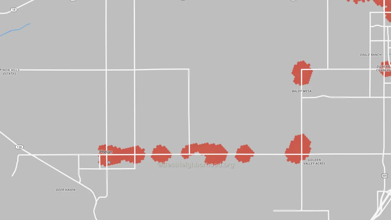Transit Grade map of Phelan, CA