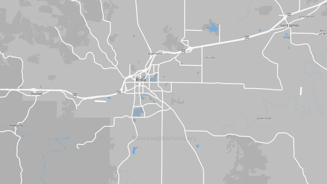 Transit Grade map of Phelps County, MO