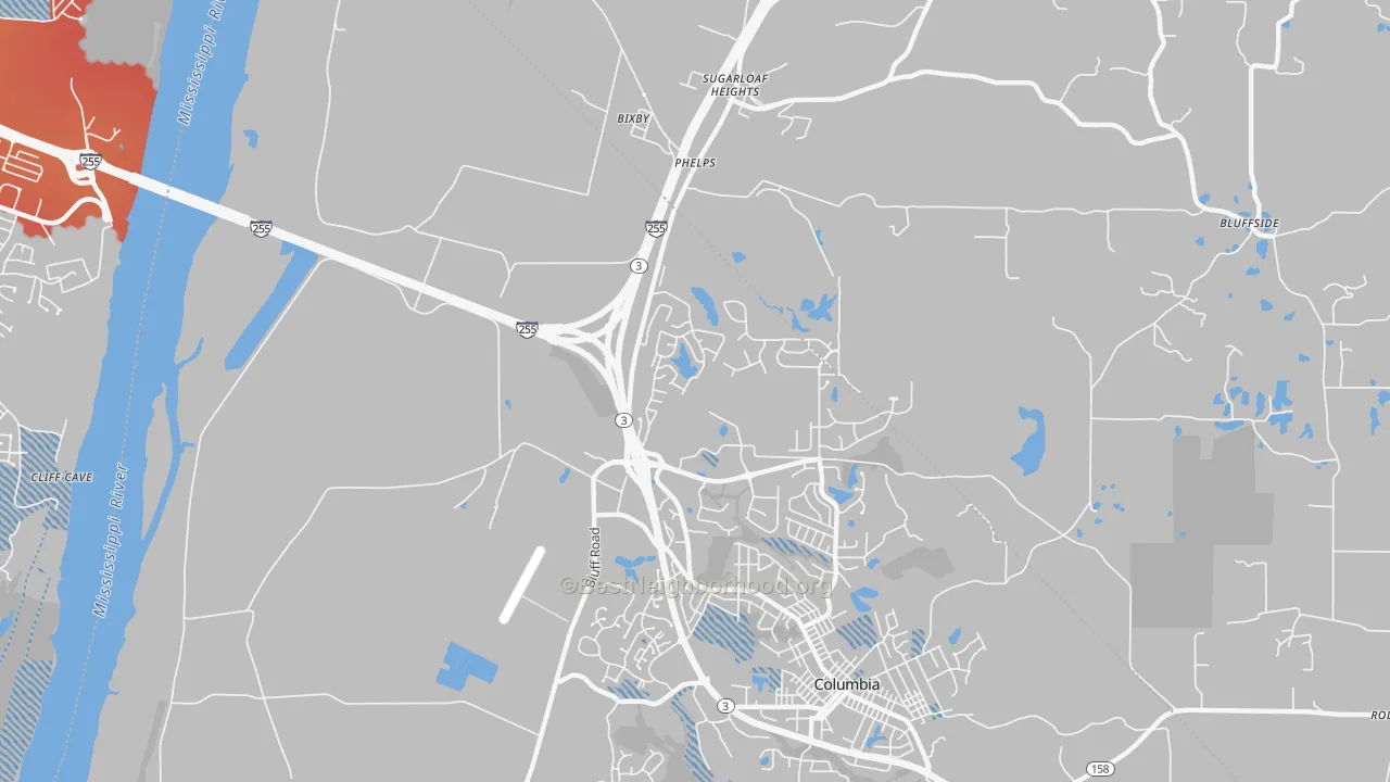 Transit Grade map of Phelps, IL