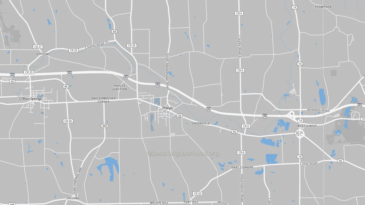 Transit Grade map of Phelps, NY
