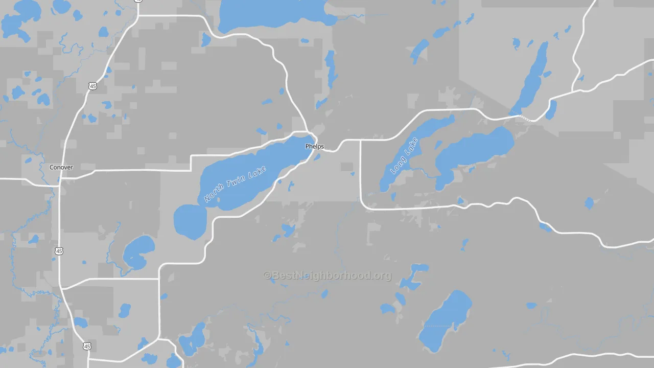 Transit Grade map of Phelps, WI