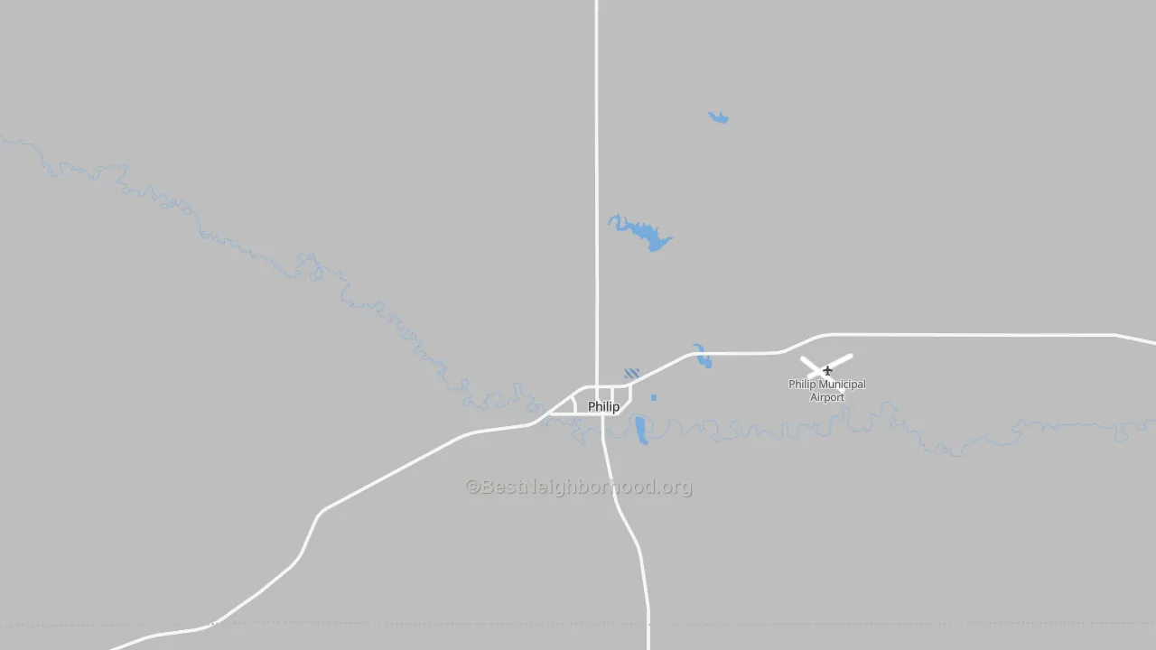 Transit Grade map of Philip, SD