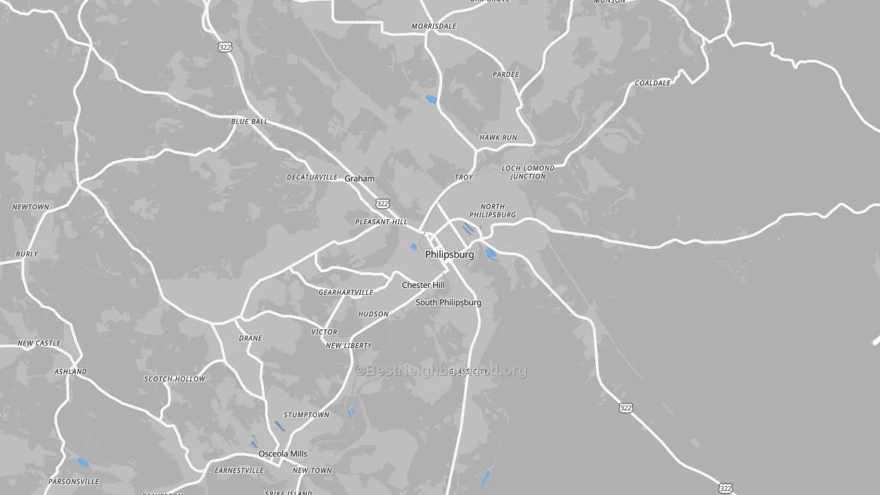 Transit Grade map of Philipsburg, PA