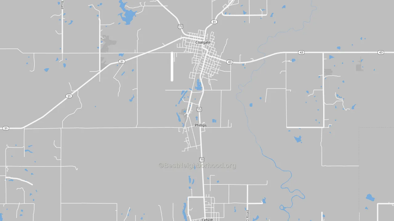 Transit Grade map of Phillips, OK