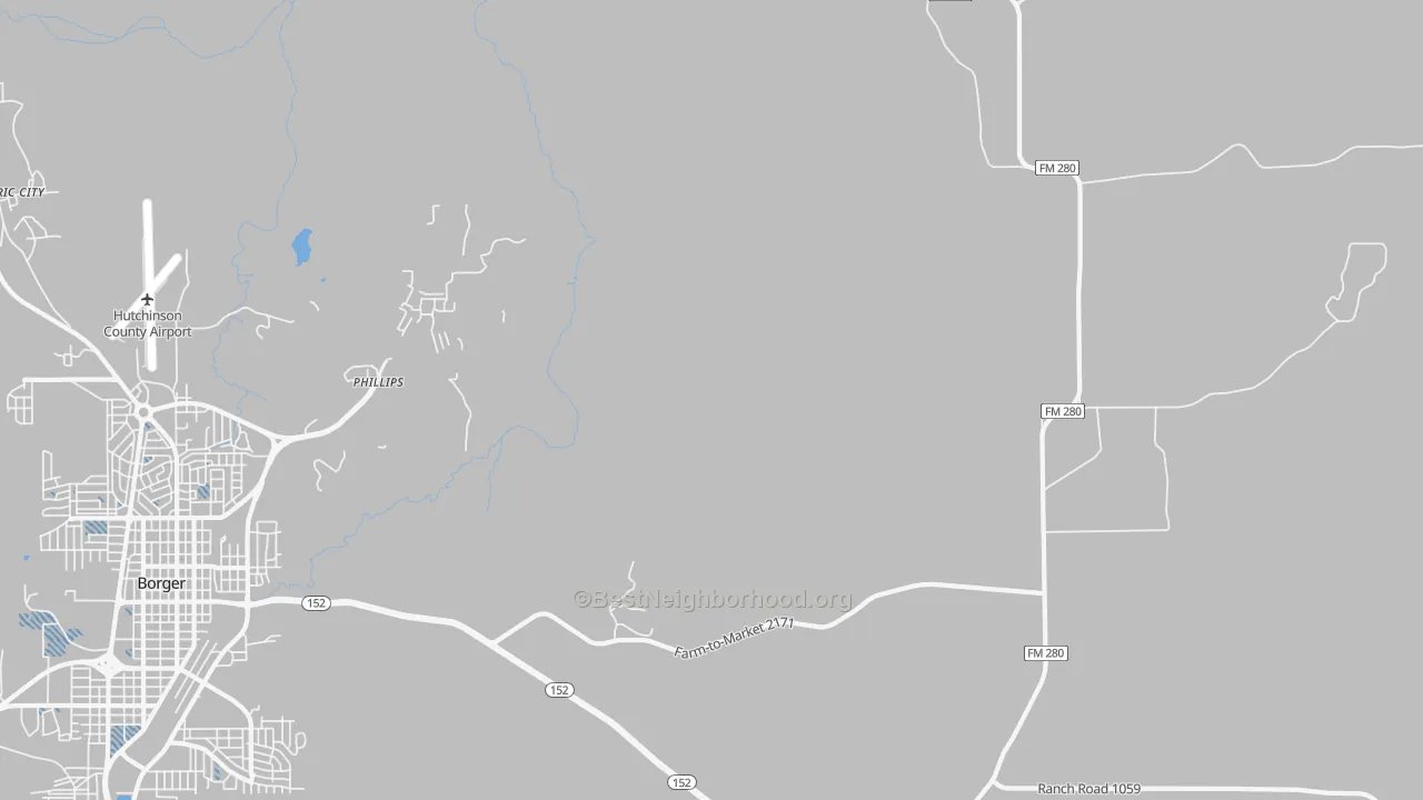 Transit Grade map of Phillips, TX