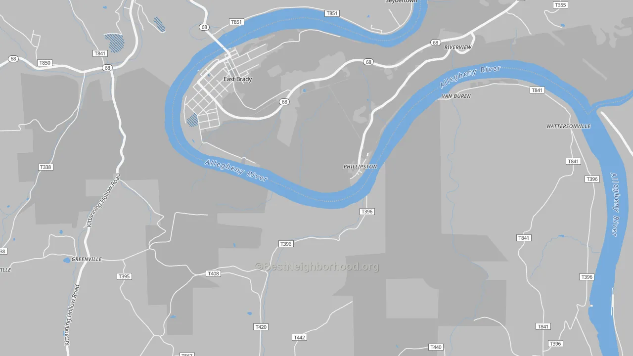 Transit Grade map of Phillipston, PA