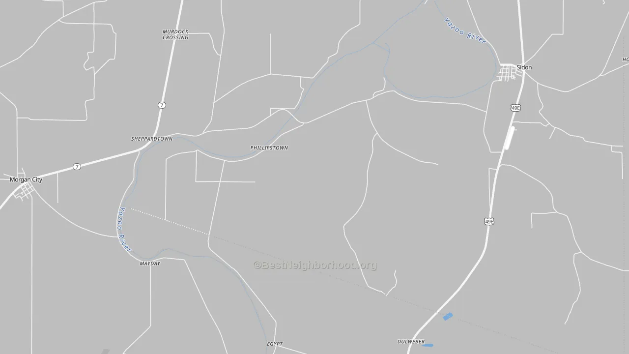Transit Grade map of Phillipstown, MS