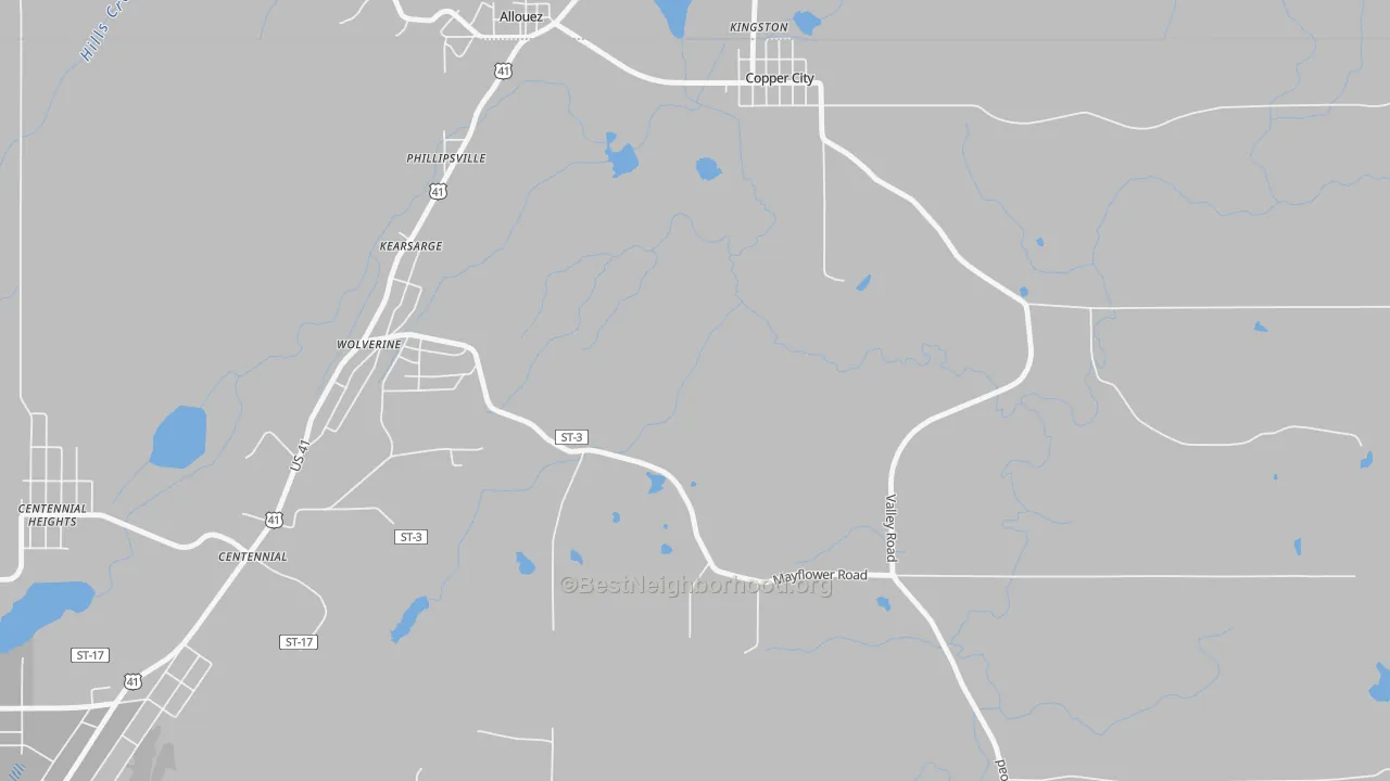 Transit Grade map of Phillipsville, MI