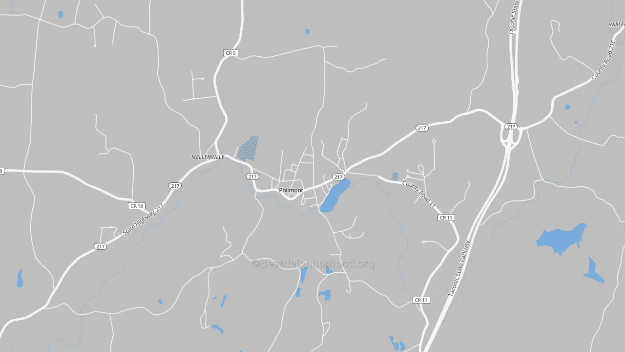 Transit Grade map of Philmont, NY