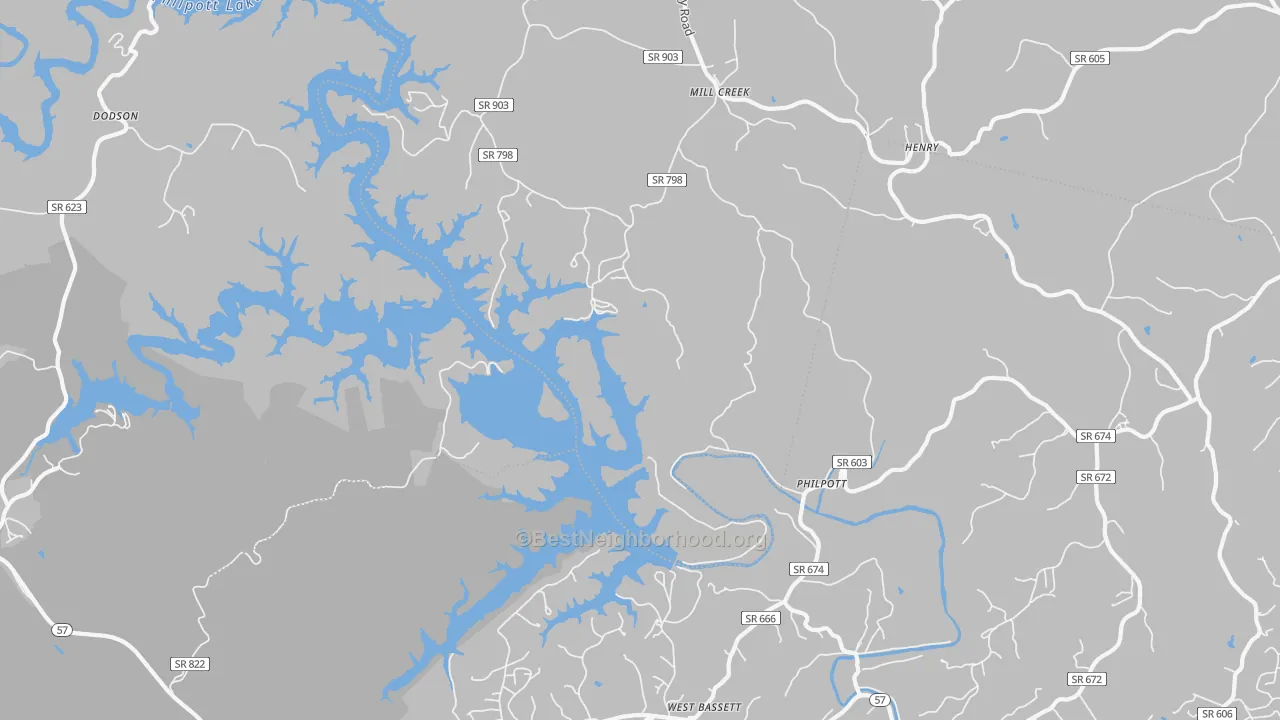 Transit Grade map of Philpott, VA