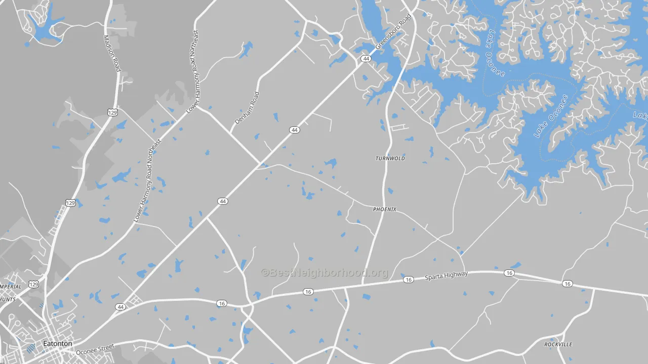 Transit Grade map of Phoenix, GA