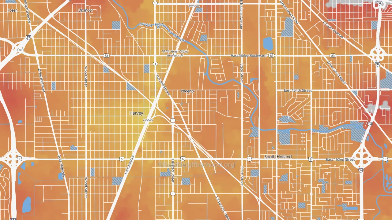 Transit Grade map of Phoenix, IL