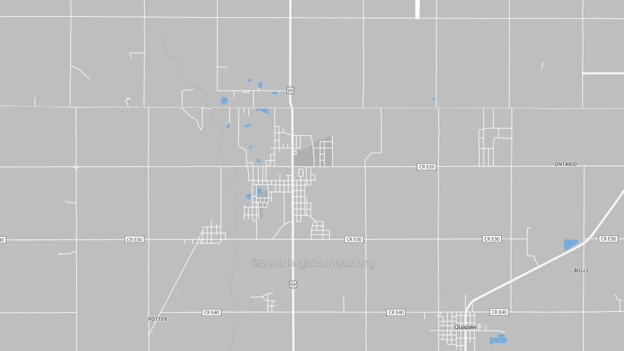 Transit Grade map of Picher, OK
