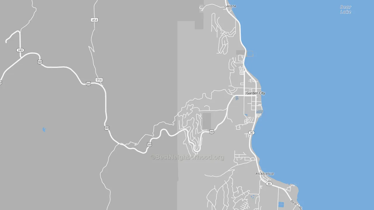 Transit Grade map of Pickelville, UT