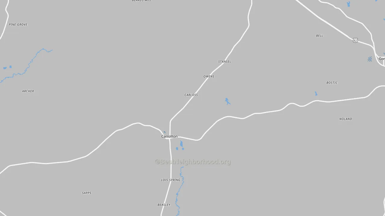 Transit Grade map of Pickens County, AL