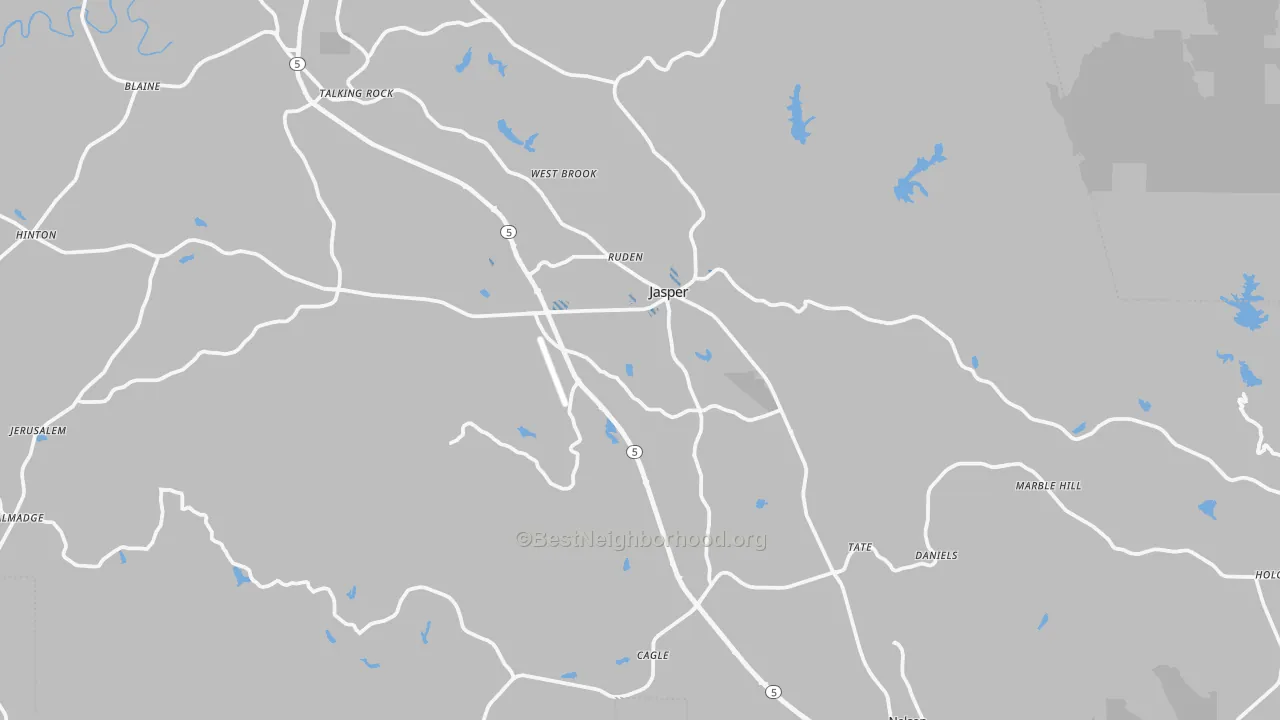 Transit Grade map of Pickens County, GA