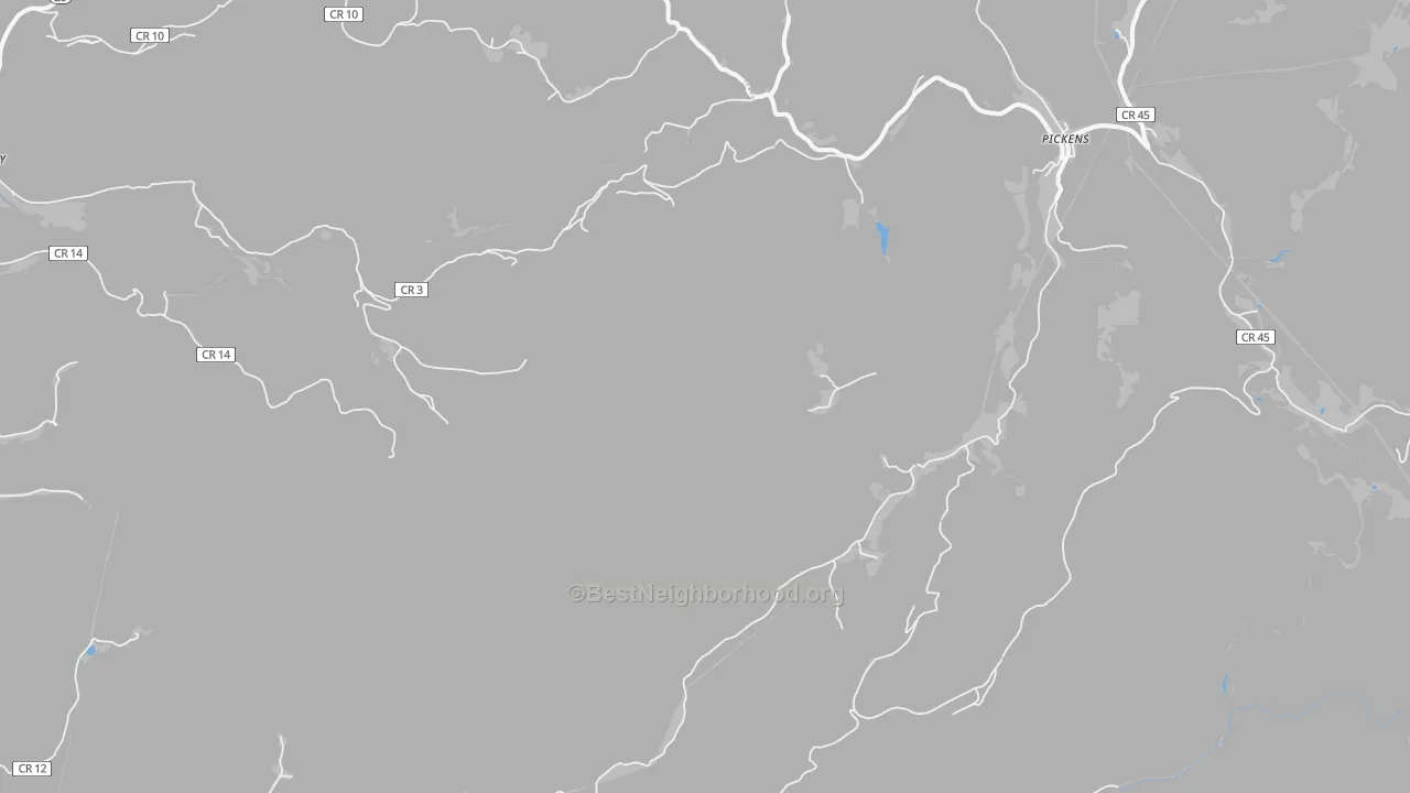 Transit Grade map of Pickens, WV