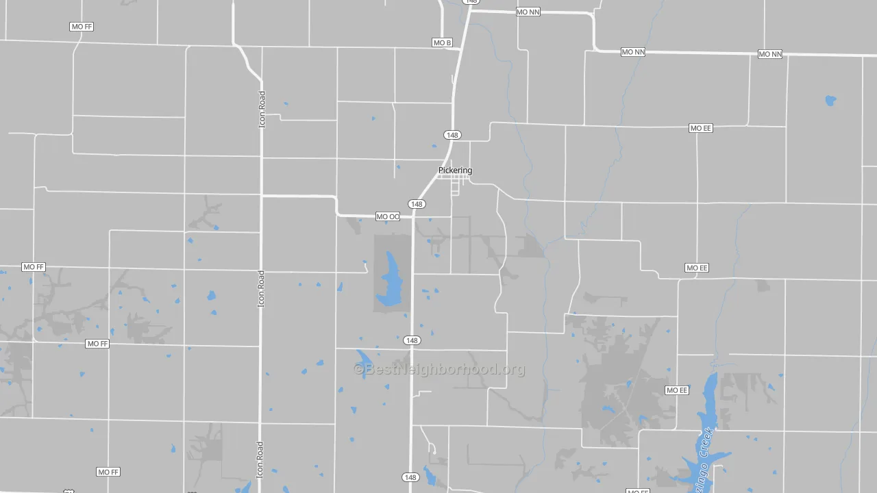 Transit Grade map of Pickering, MO