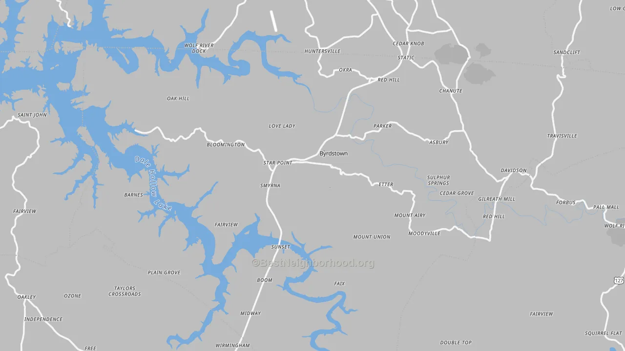 Transit Grade map of Pickett County, TN