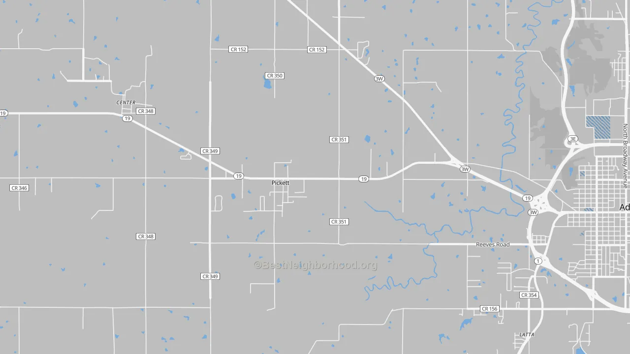 Transit Grade map of Pickett, OK