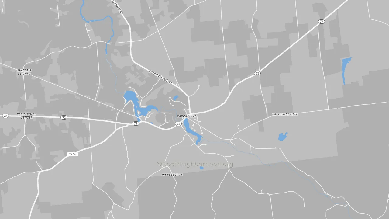 Transit Grade map of Pickettville, NY