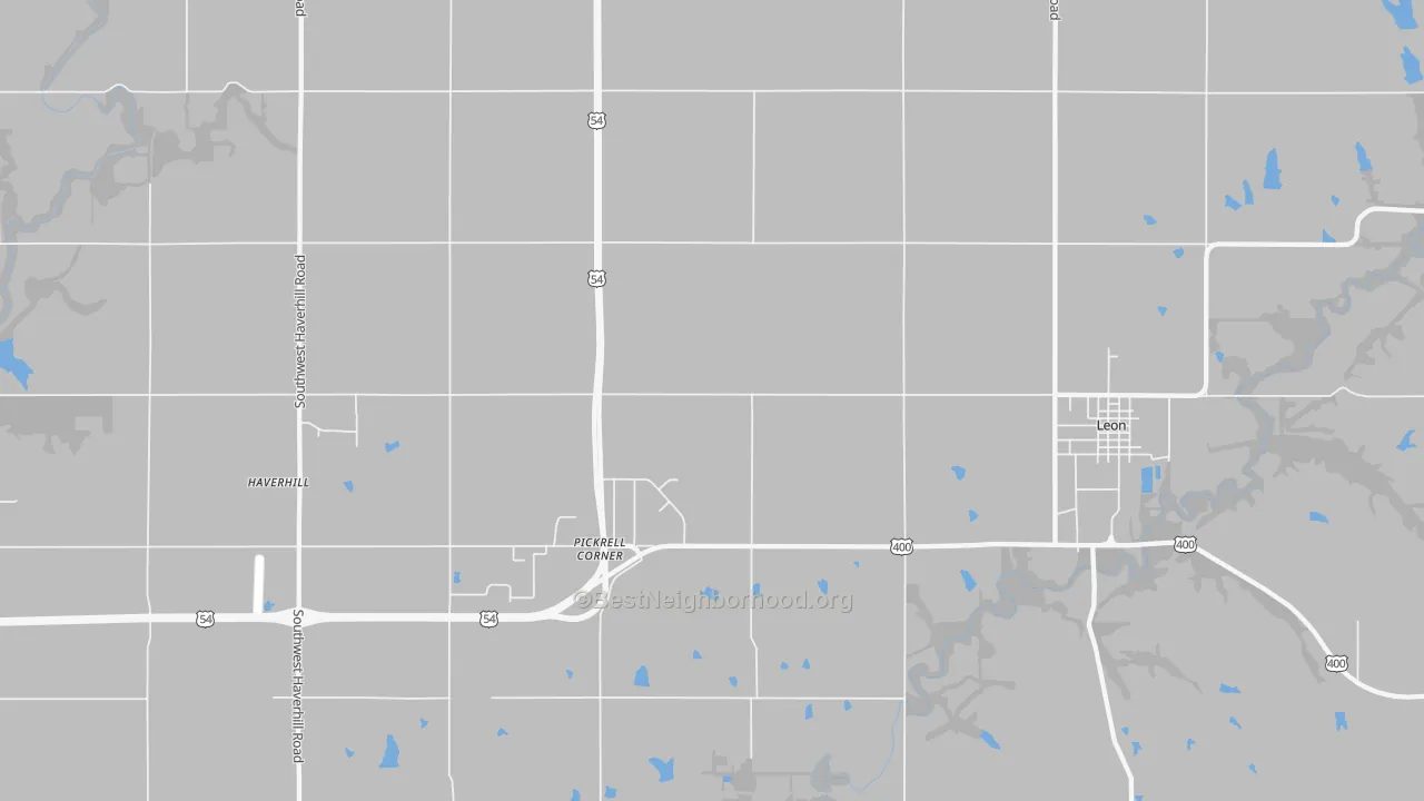 Transit Grade map of Pickrell Corner, KS