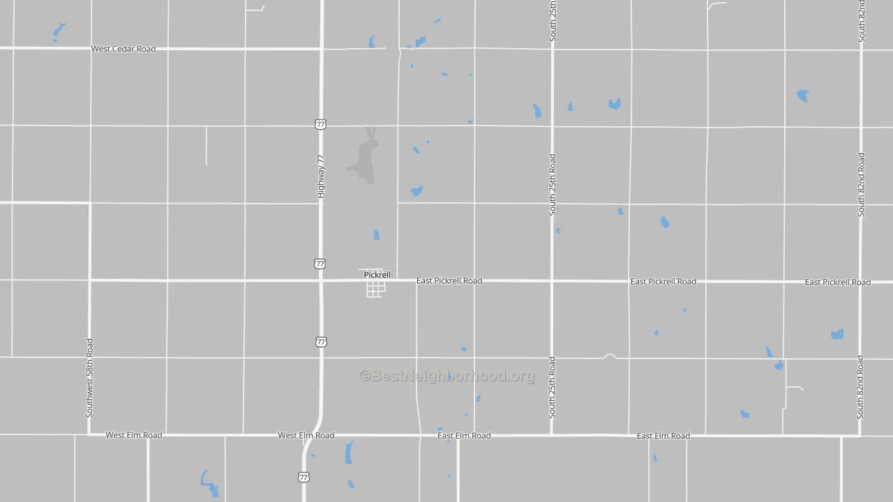 Transit Grade map of Pickrell, NE