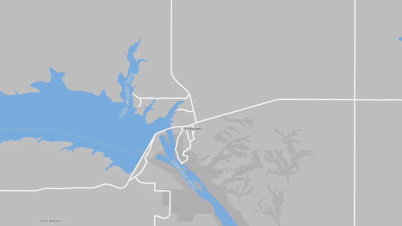 Transit Grade map of Pickstown, SD