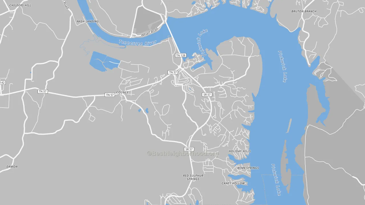 Transit Grade map of Pickwick Dam, TN