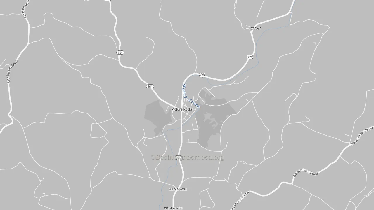 Transit Grade map of Picture Rocks, PA