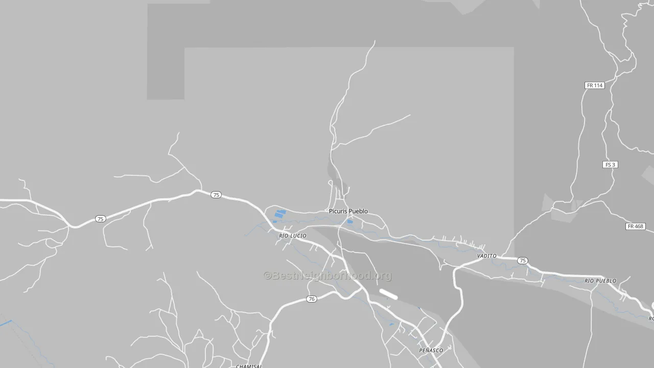 Transit Grade map of Picuris Pueblo, NM