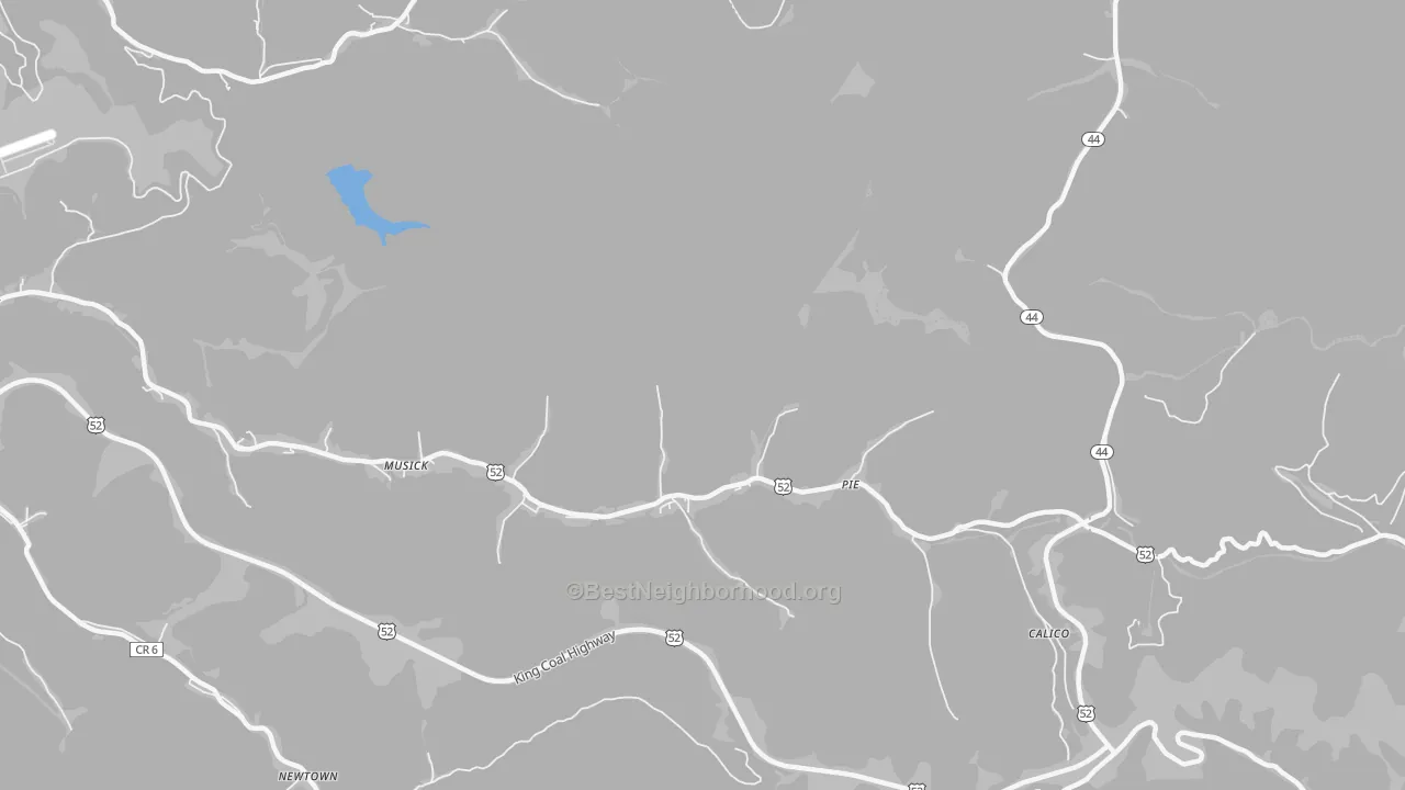 Transit Grade map of Pie, WV