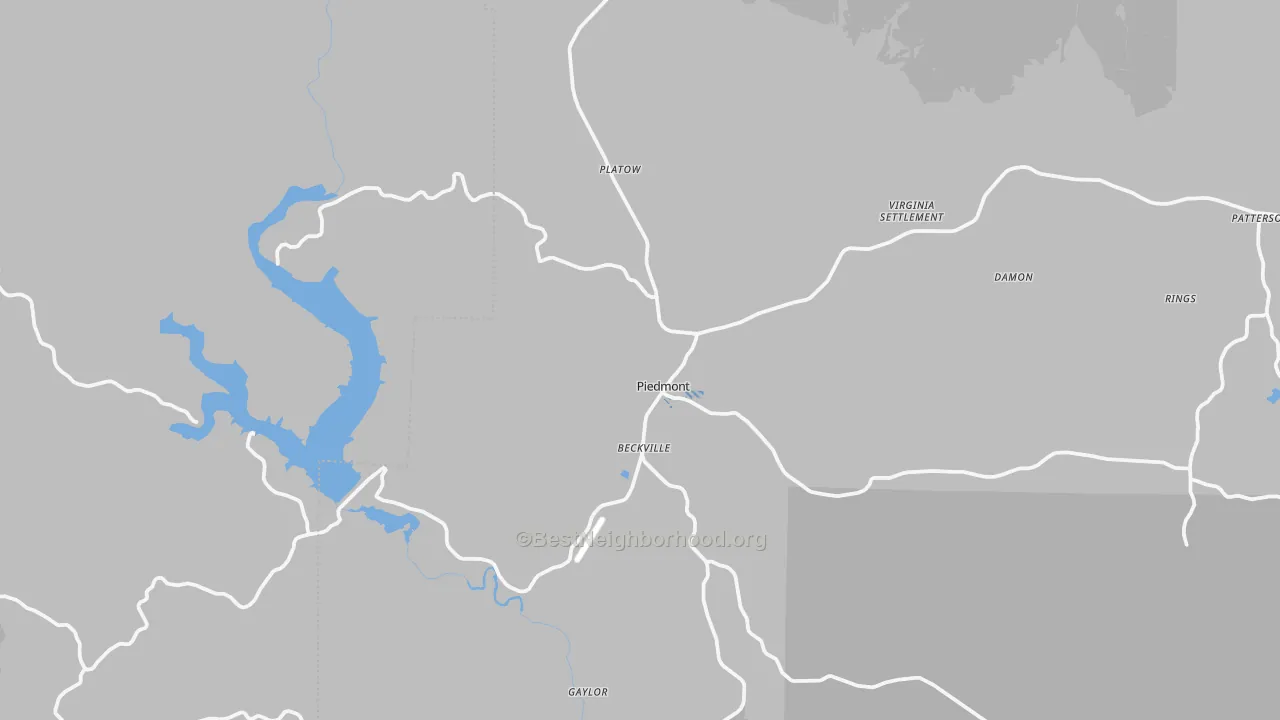 Transit Grade map of Piedmont, MO