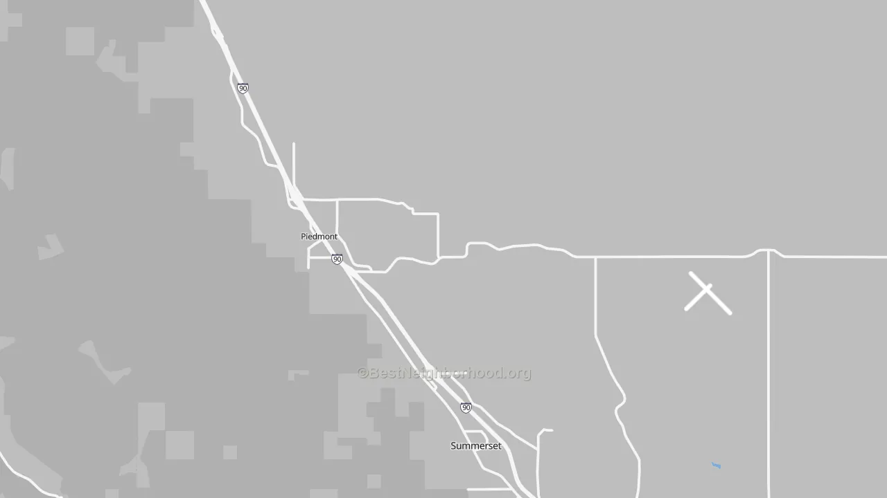Transit Grade map of Piedmont, SD