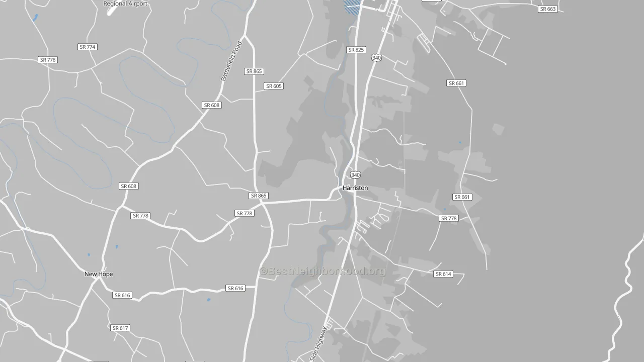 Transit Grade map of Piedmont, VA