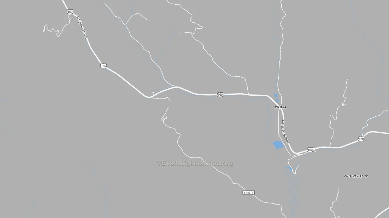 Transit Grade map of Piedra, CO